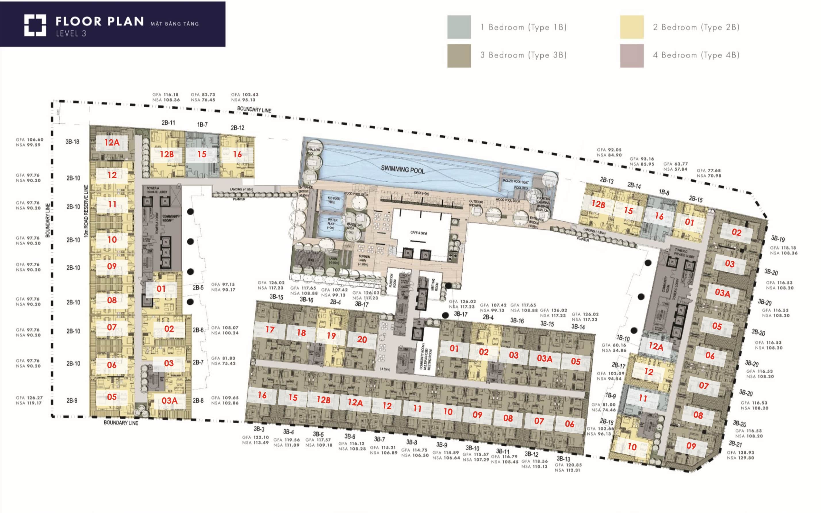 Floor plan of Metropole Thu Thiem apartment