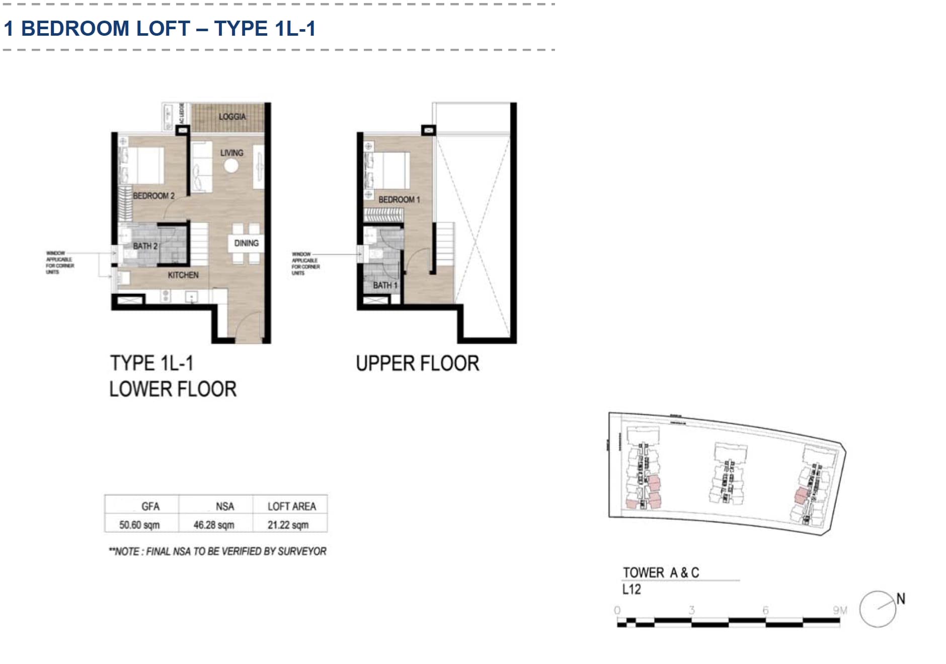 Floor plan of loft Metrople apartment 1