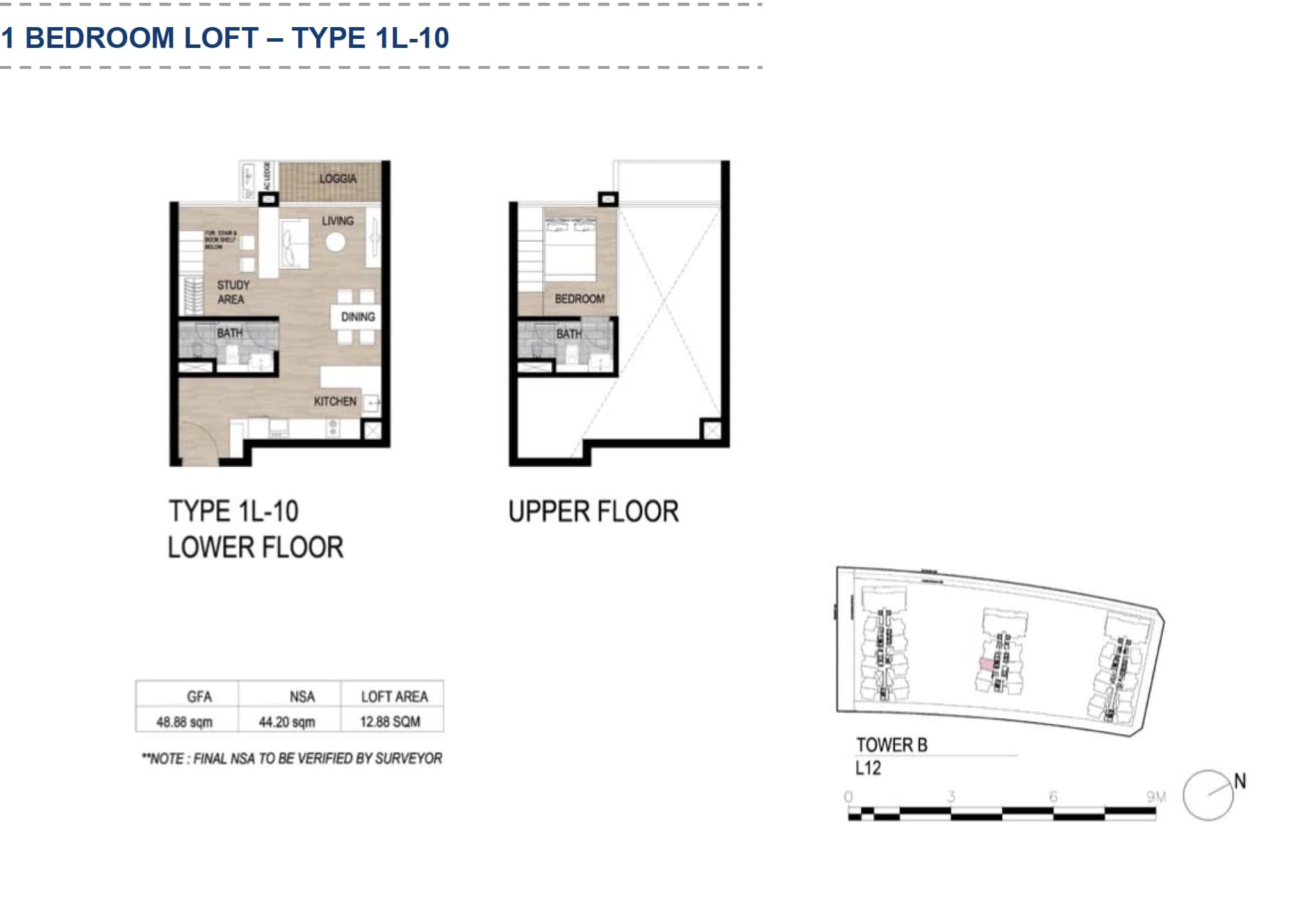 Floor plan of loft Metrople apartment 11