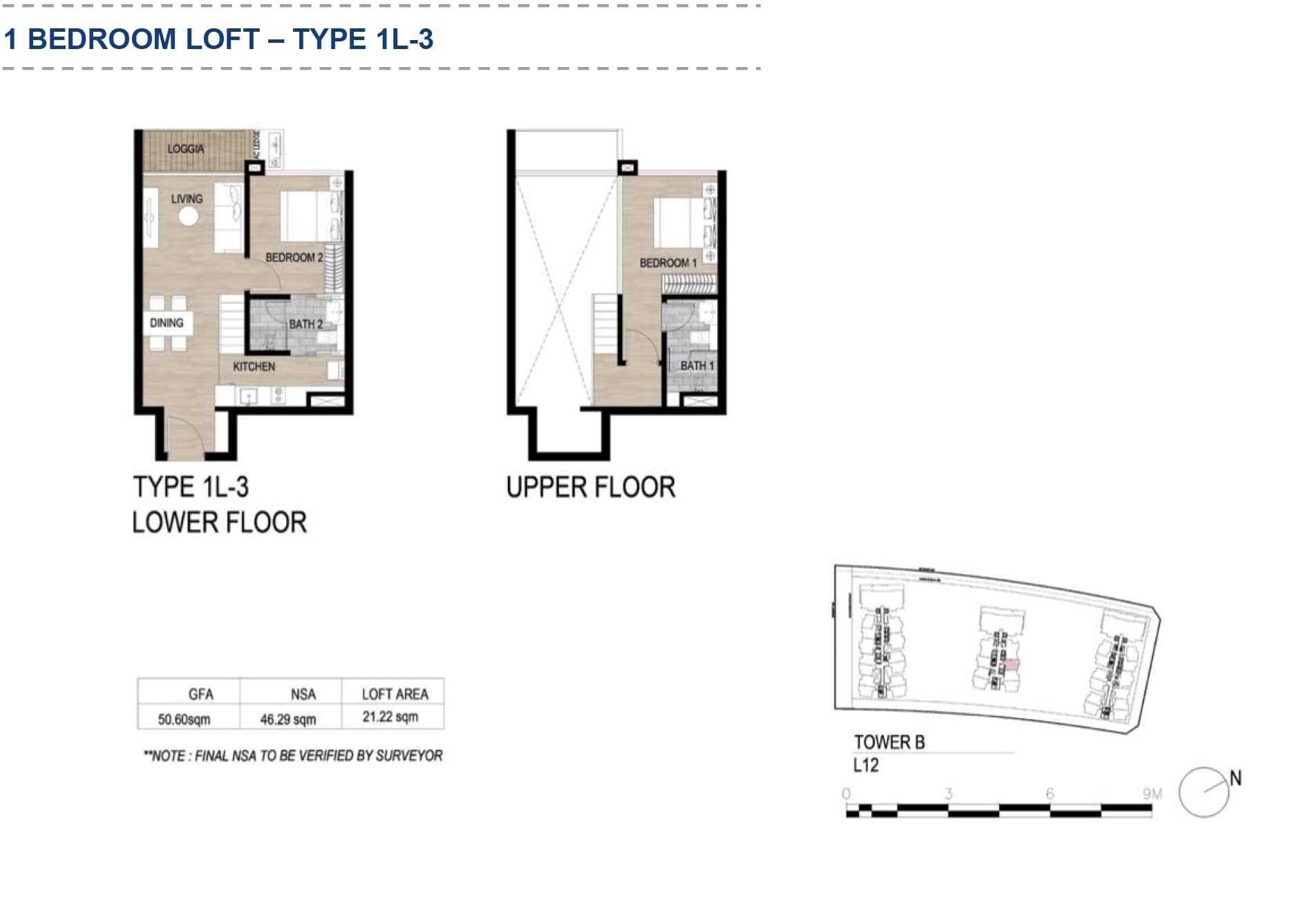 Floor plan of loft Metrople apartment 3
