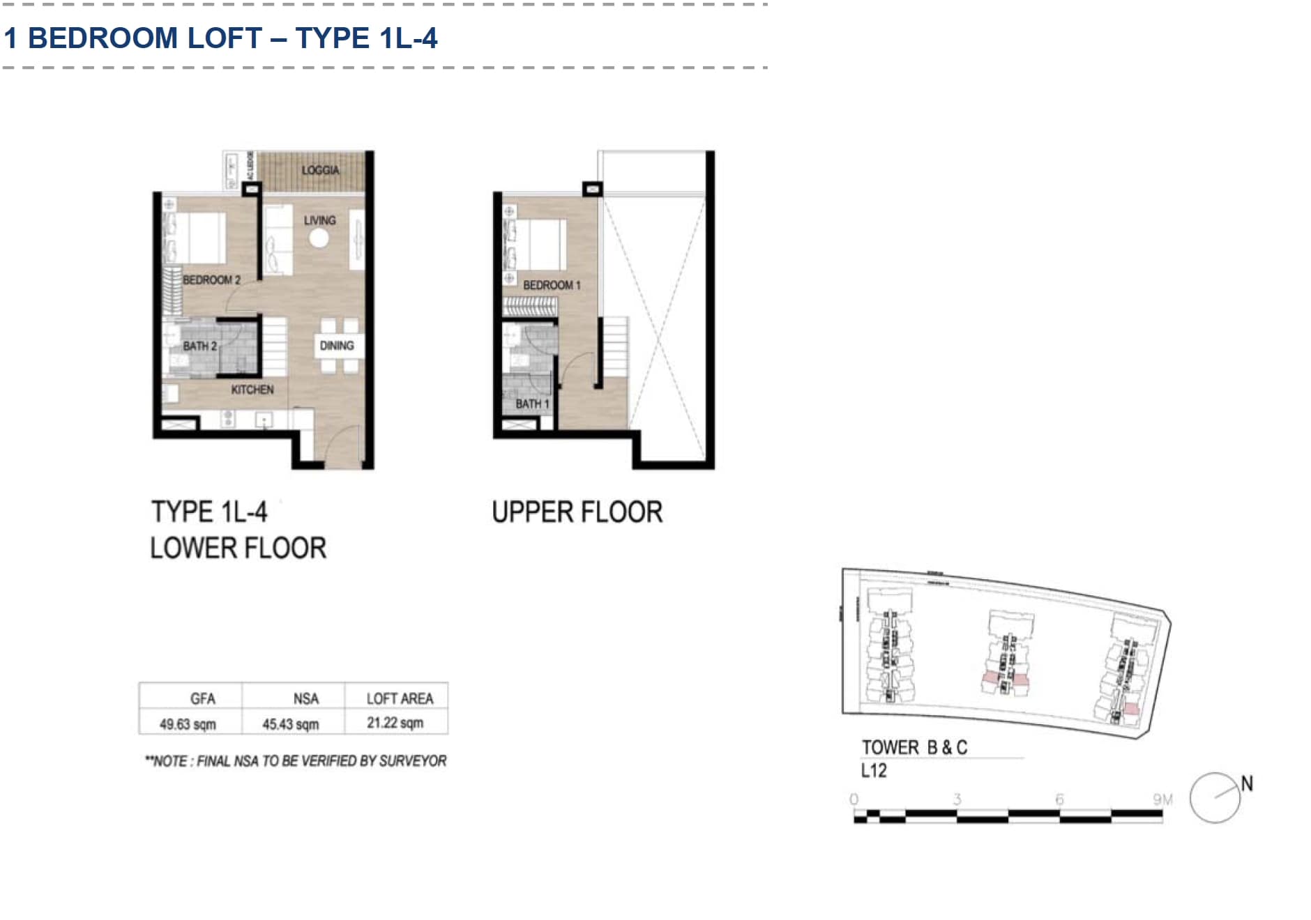 Floor plan of loft Metrople apartment 4