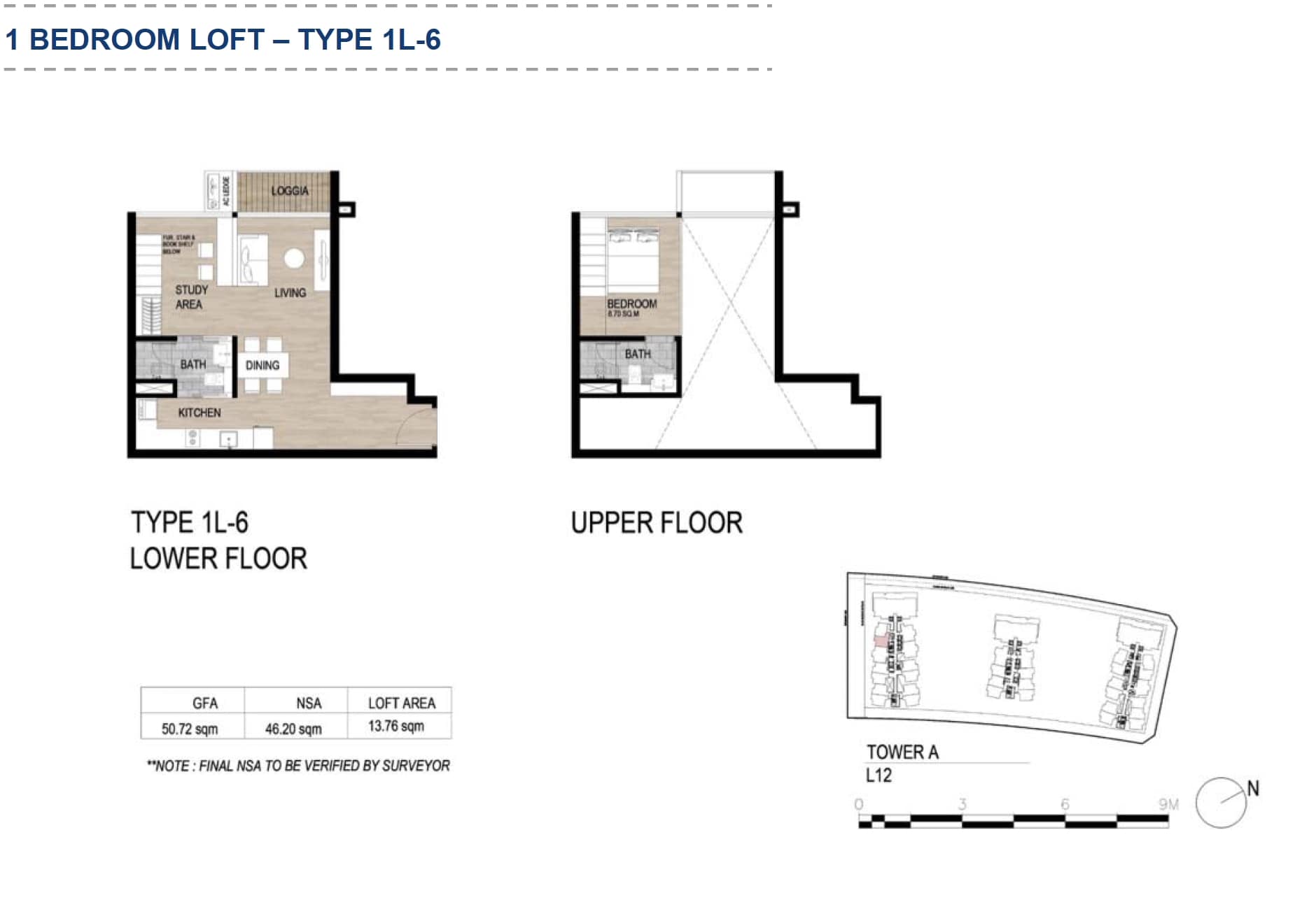 Floor plan of loft Metrople apartment 7