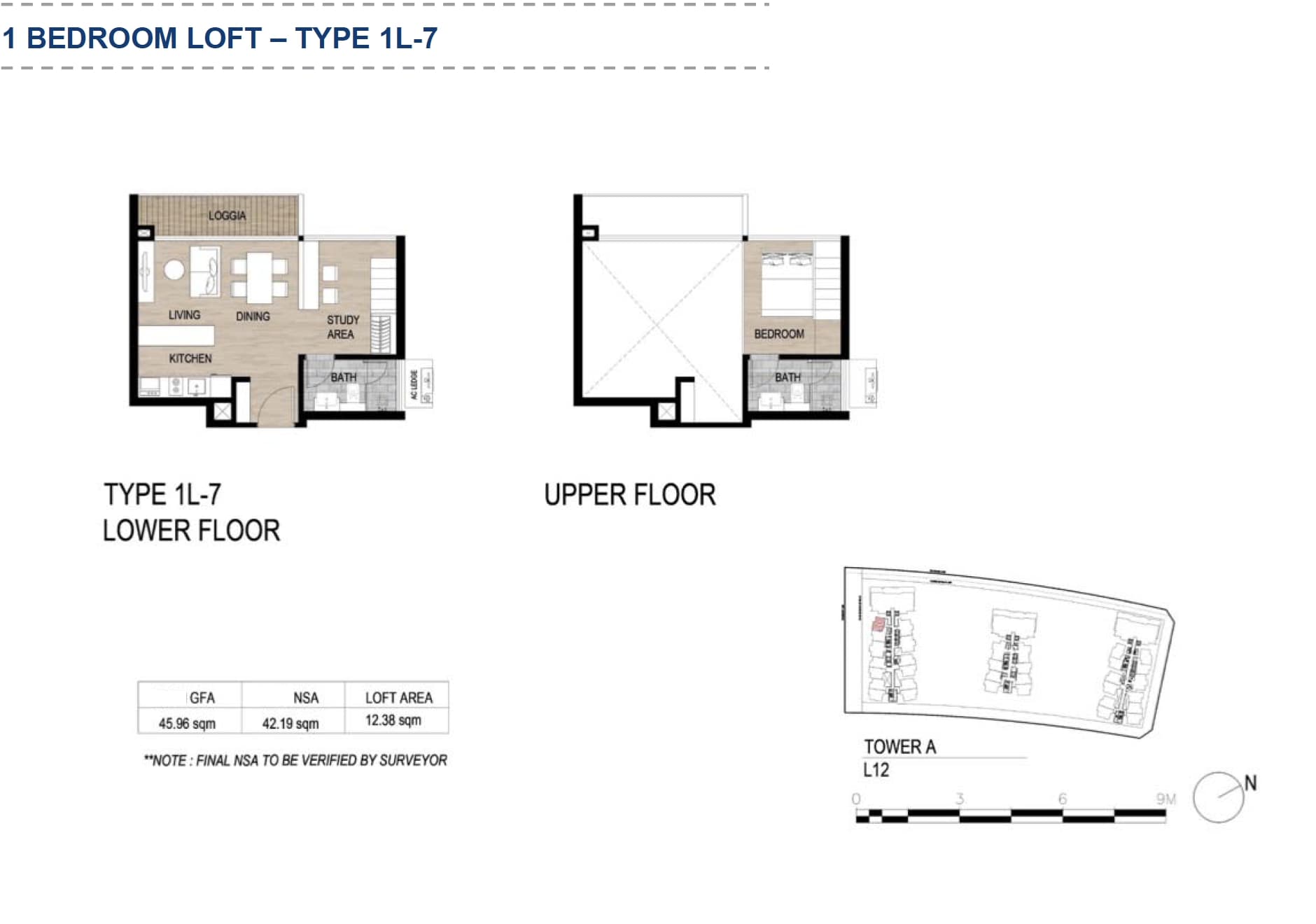 Floor plan of loft Metrople apartment 8