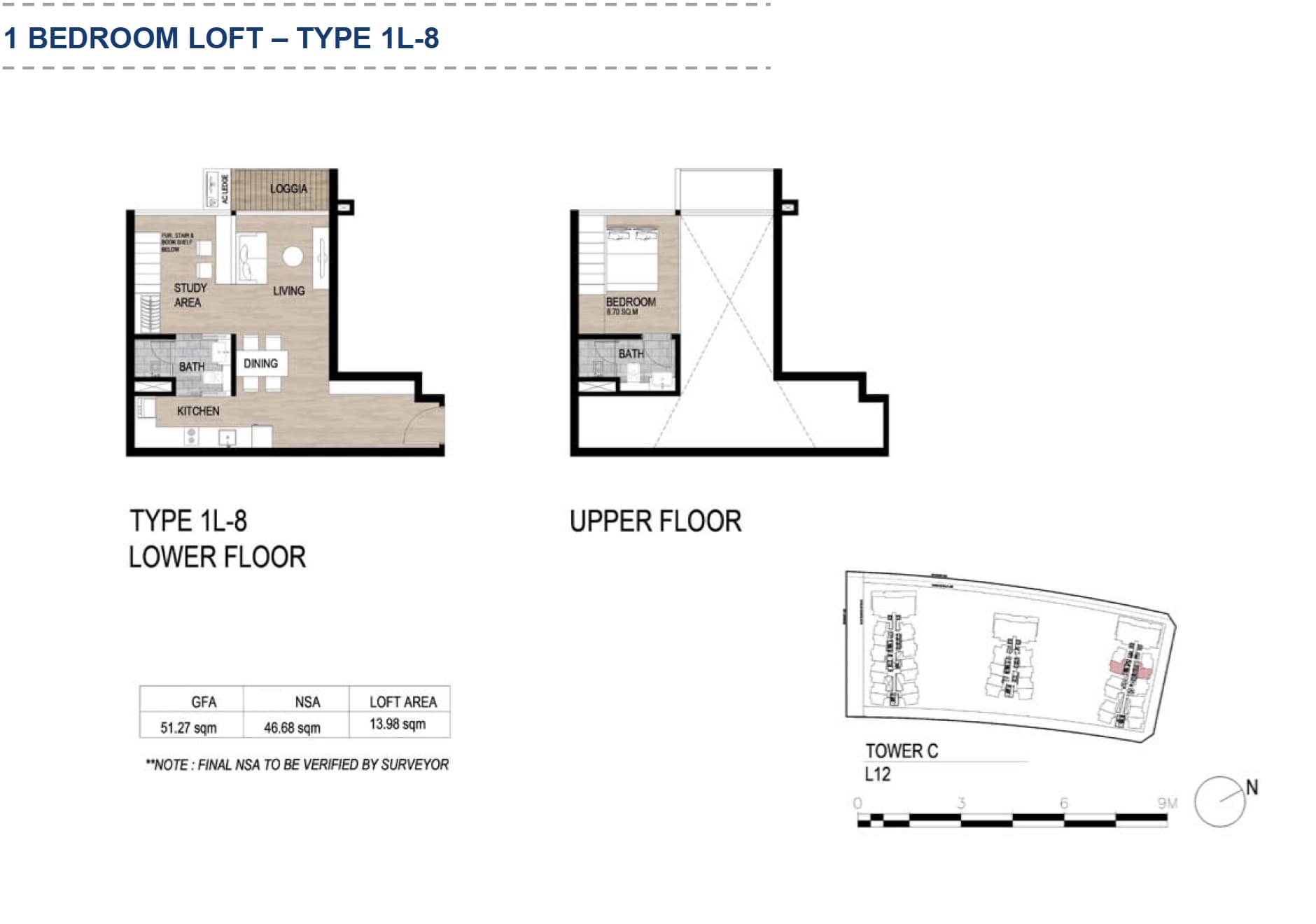 Floor plan of loft Metrople apartment 9