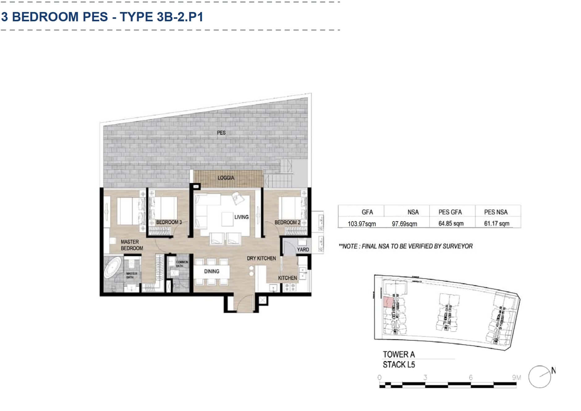 Floor plan of garden apartment Metropole Thu Thiem District 2 5