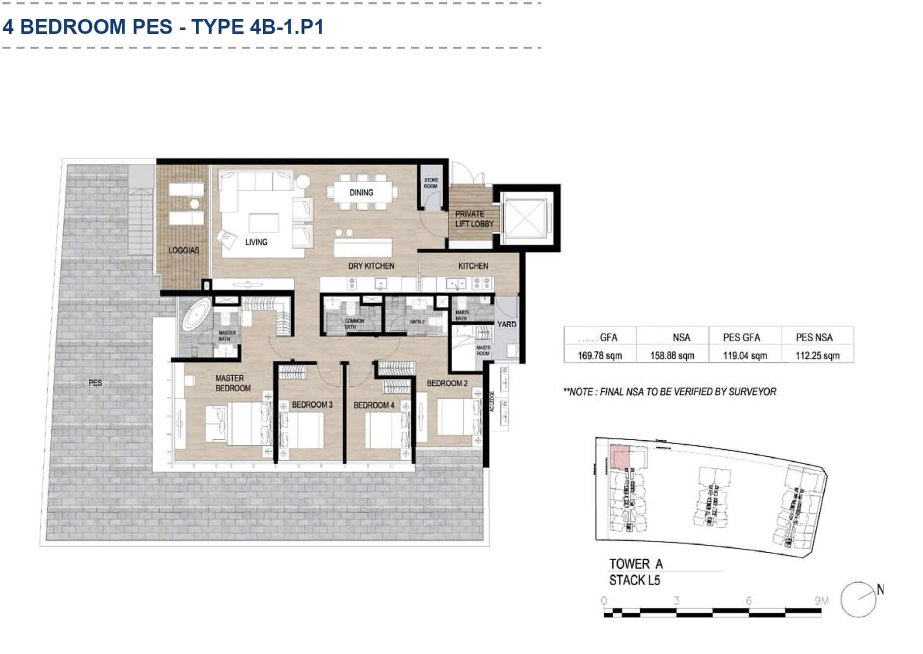 Floor plan of garden apartment Metropole Thu Thiem District 2 6