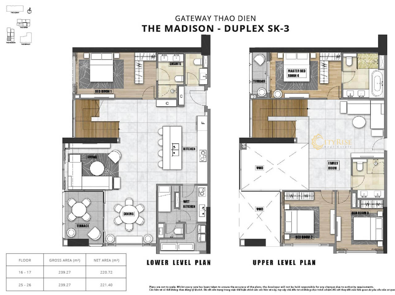 Floor plan of Duplex apartment in The Madison Gateway Thao Dien tower, district 2