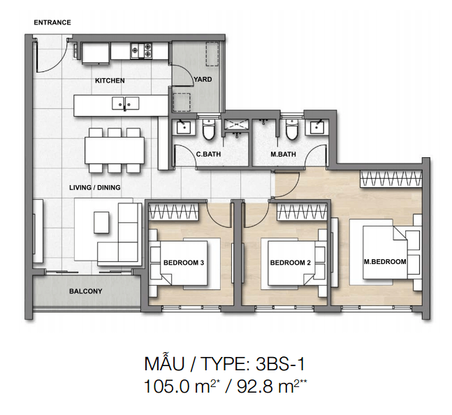 Mặt bằng căn hộ Palm Heights Palm City quận 2