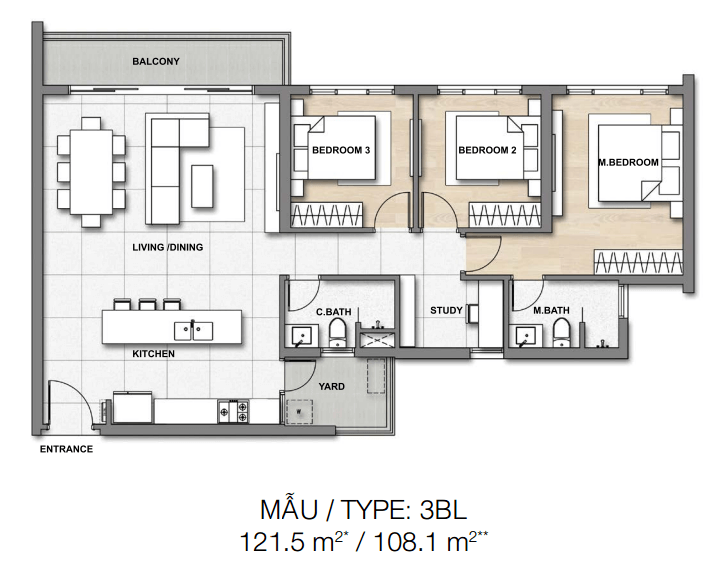 Mặt bằng căn hộ Palm Heights Palm City quận 2