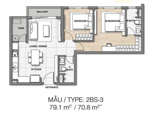 Mặt bằng căn hộ Palm Heights Palm City quận 2