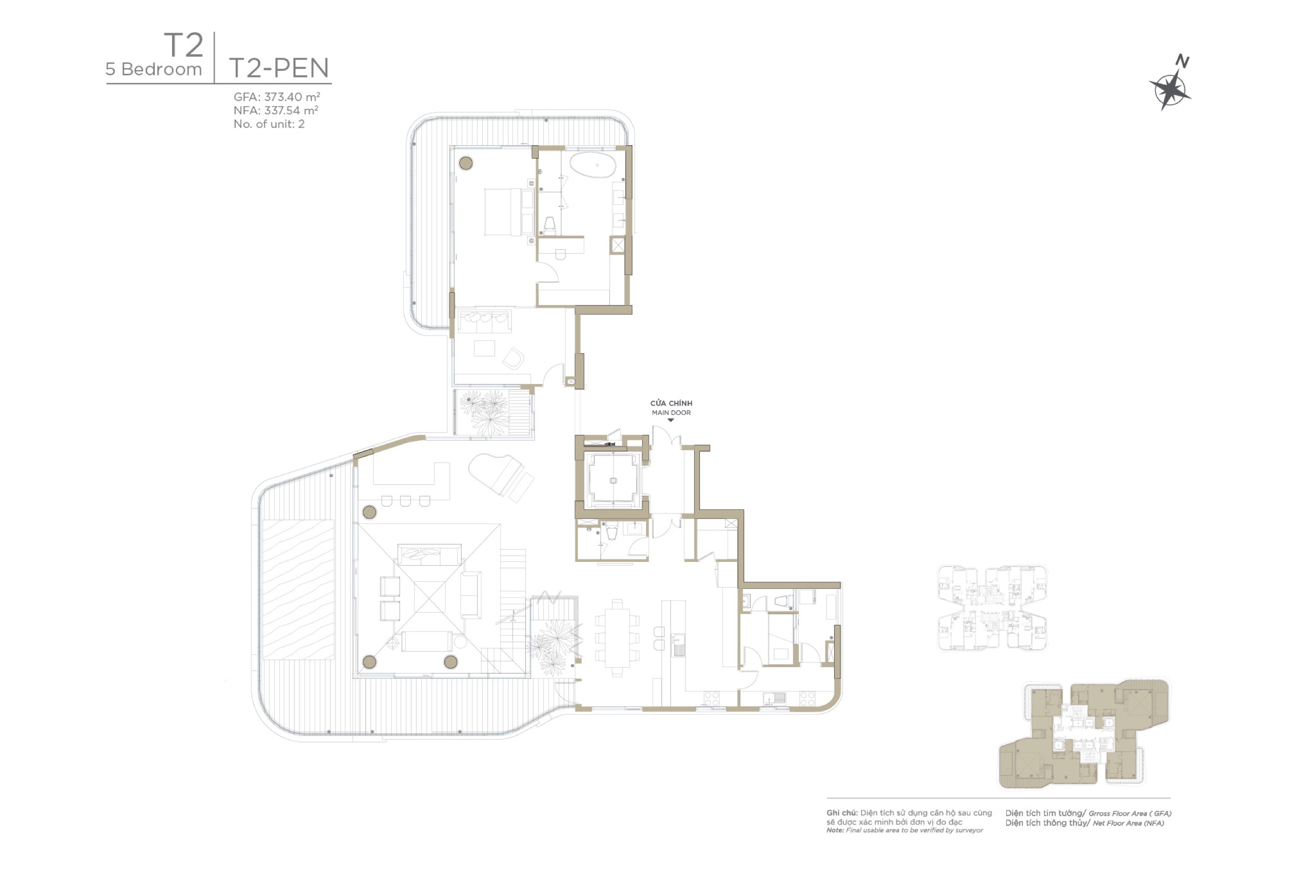 Mặt bằng layout căn hộ Duplex Penthouse 5 phòng ngủ Zeit River Thủ Thiêm tháp T2 - bán chuyển nhượng cho thuê căn hộ Duplex Penthouse 5 phòng ngủ Zeit River Thủ thiêm tháp T2