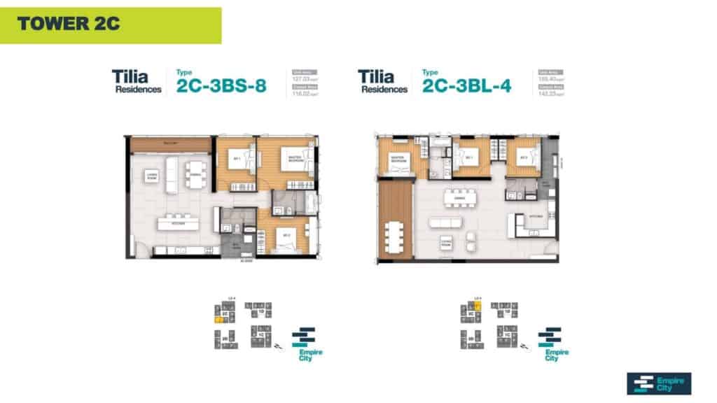Layout Mat Bang Can Ho Tilia Residences Empire City Thu Thiem 3 Phong Ngu Thap T2c City Rise