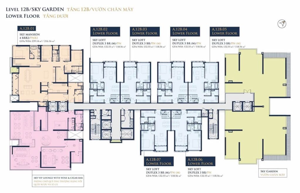 Mat Bang Can Ho Altaz Feliz En Vista Tang 33 Tang Penthouse City Rise