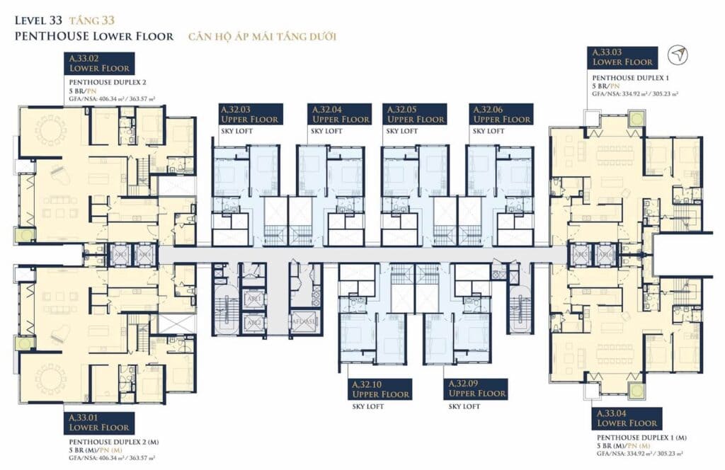 Mat Bang Can Ho Altaz Feliz En Vista Tang 33 Tang Penthouse Duplex City Rise