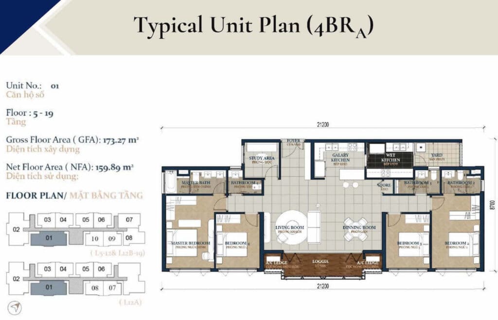 Mat Bang Can Ho Somerset Feliz En Vista 4 Phong Ngu 173m2 City Rise