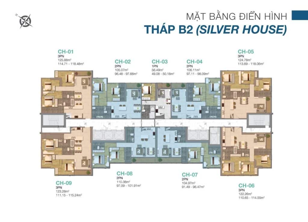 Mat Bang Can Ho Thap Silver House Sunwah Pearl Binh Thanh City Rise