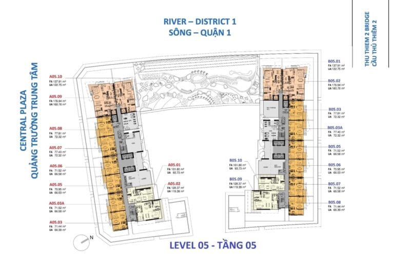 Layout Căn Hộ Sân Vườn The Opera – Metropole Thủ Thiêm