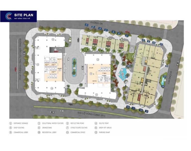 Mặt Bằng Shophouse The Crest Residence – Metropole Thủ Thiêm