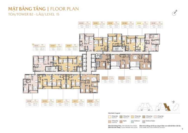 Mặt bằng Layout căn hộ Masteri Park Place