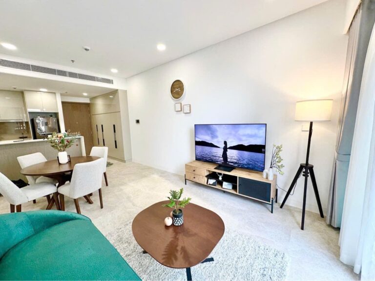 Cho Thuê 2PN 94m2 Chung Cư The River Thủ Thiêm Full NT Đẹp - Hình 1