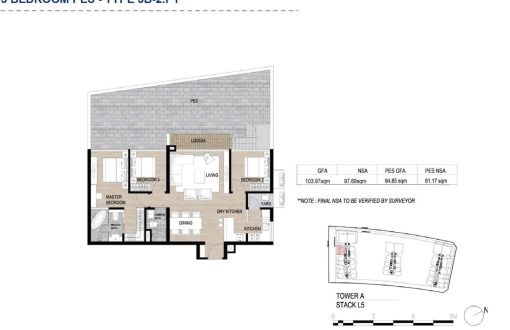 Mat Bang Can Ho 3 Phong Ngu San Vuon Galleria Metropole Thu Thiem Tp Thu Duc City Rise 2