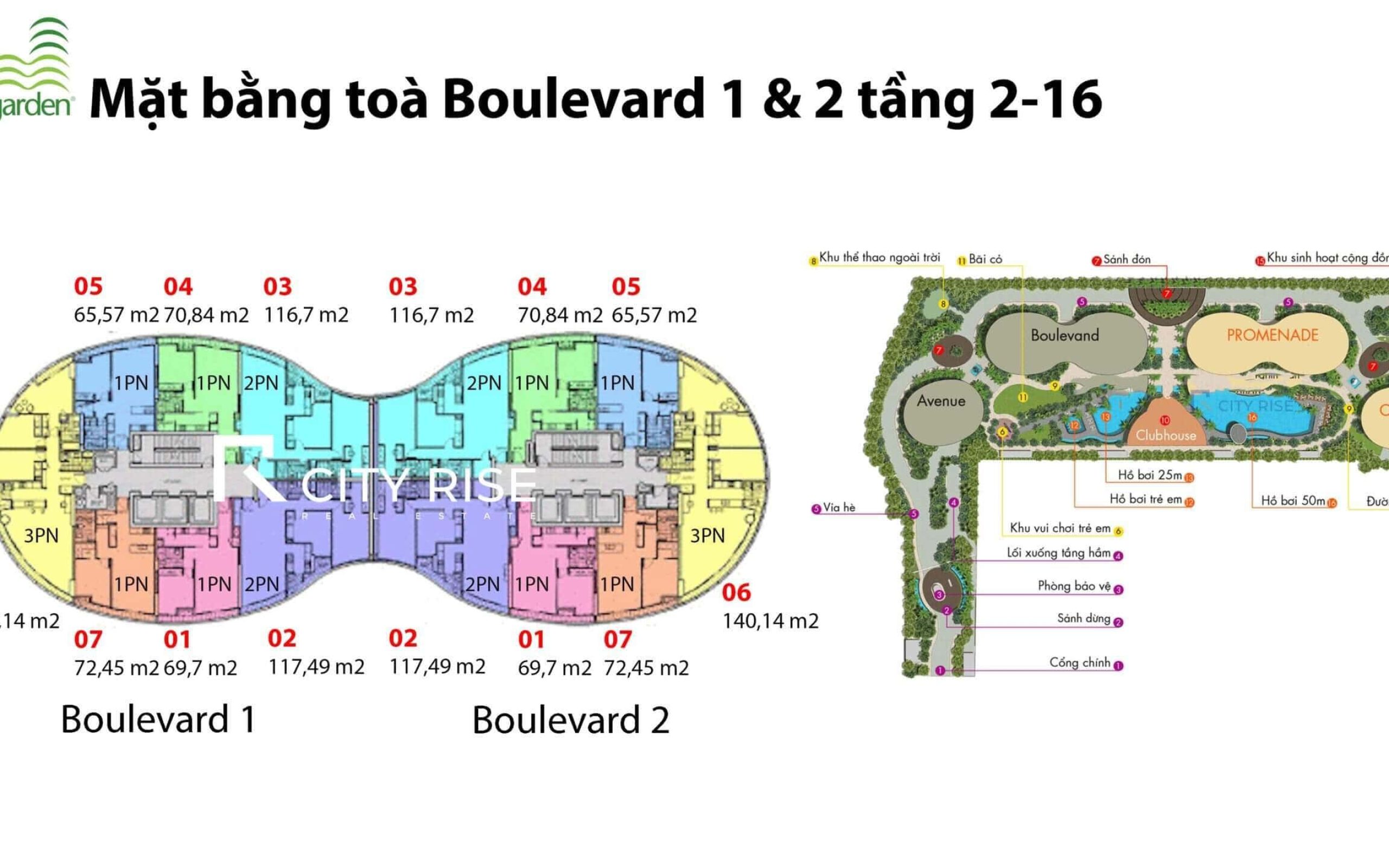 Mat Bang Can Ho Boulevard 1 Boulevard 2 Chung Cu City Garden Binh Thanh Tang 2 16 City Rise