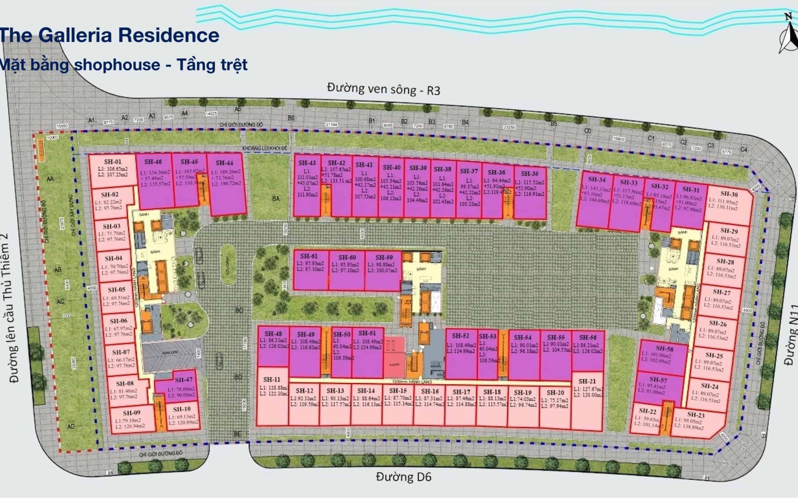 Mat Bang Can Ho Shophouse The Galleria Metropole Thu Thiem Tang Tret City Rise