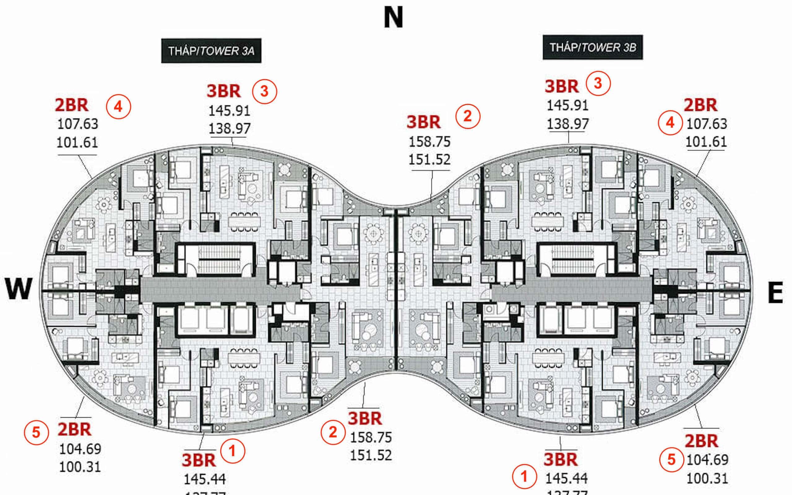 Mat Bang Can Ho Thap Promenade City Garden Binh Thanh Tang 17 27 City Rise