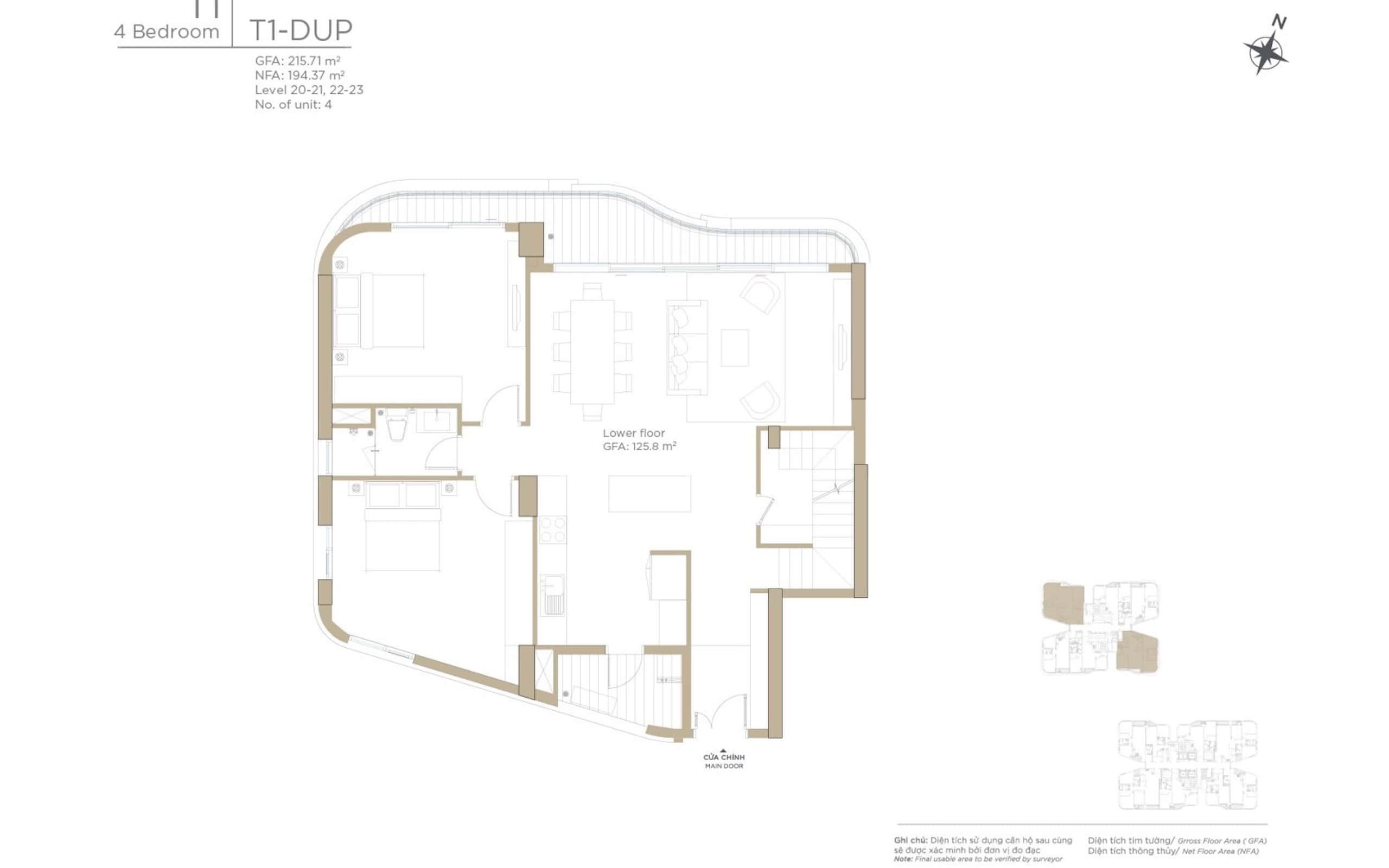 Mat Bang Tang Can Ho Duplex 4 Phong Ngu Zeit River Thu Thiem Tp Thu Duc Thap T1 215m2 Tang Duoi City Rise