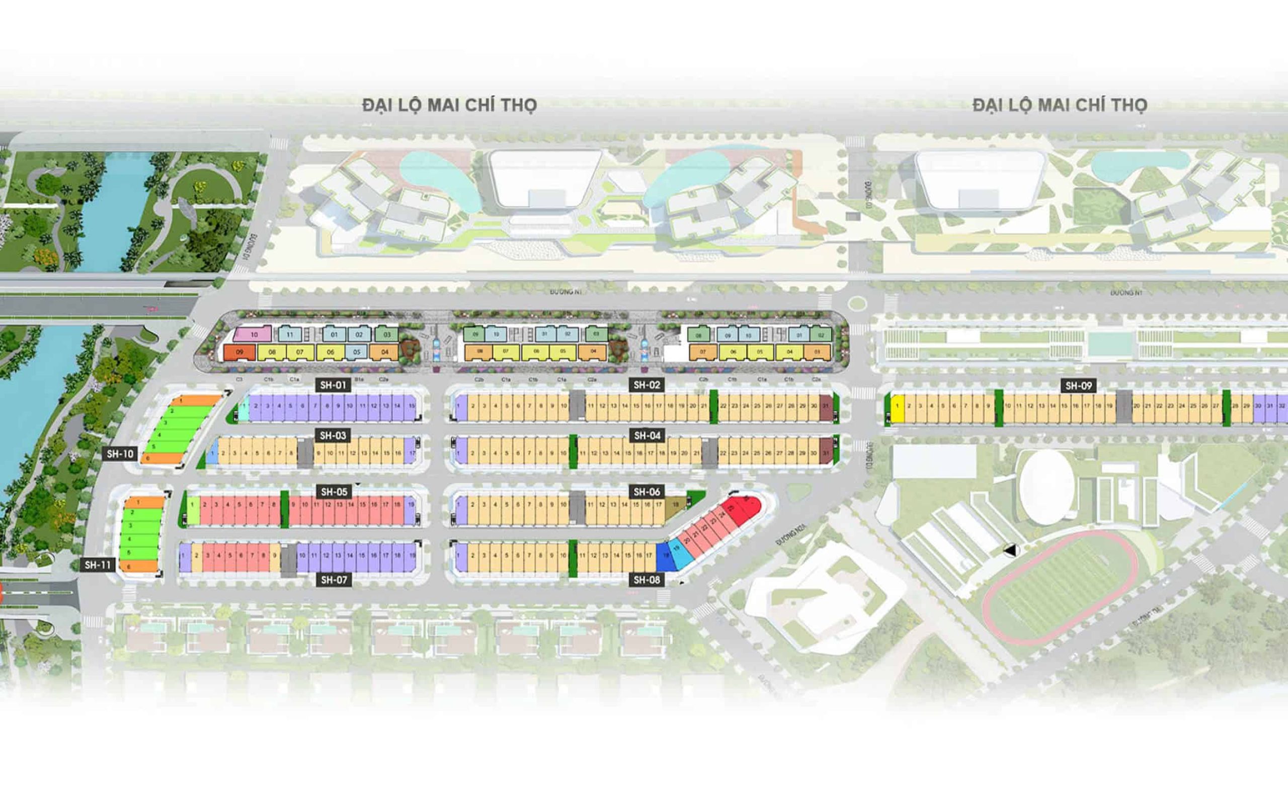 Vi Tri Mat Bang Nha Pho Shophouse Sari Town Khu Do Thi Sala Thu Thiem Tp Thu Duc City Rise